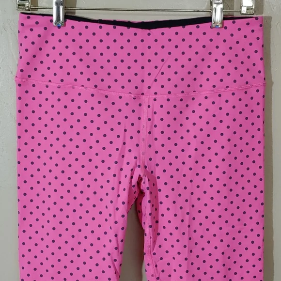 Victoria's Secret VSX Vintage Hot Pink Polkadot Capris M - Picture 2 of 7